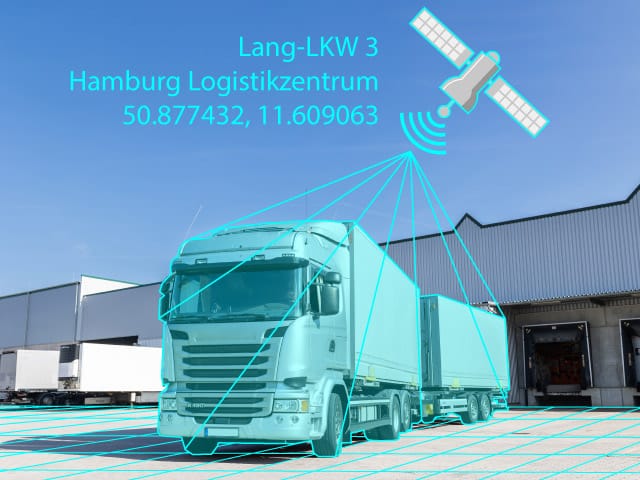 Visualisierung Geoservices - LKW mit Adresskoordinaten